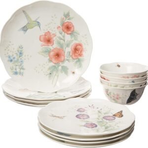 Lenox 883319 Butterfly Meadow Flutter 12Pc Dinnerware Set